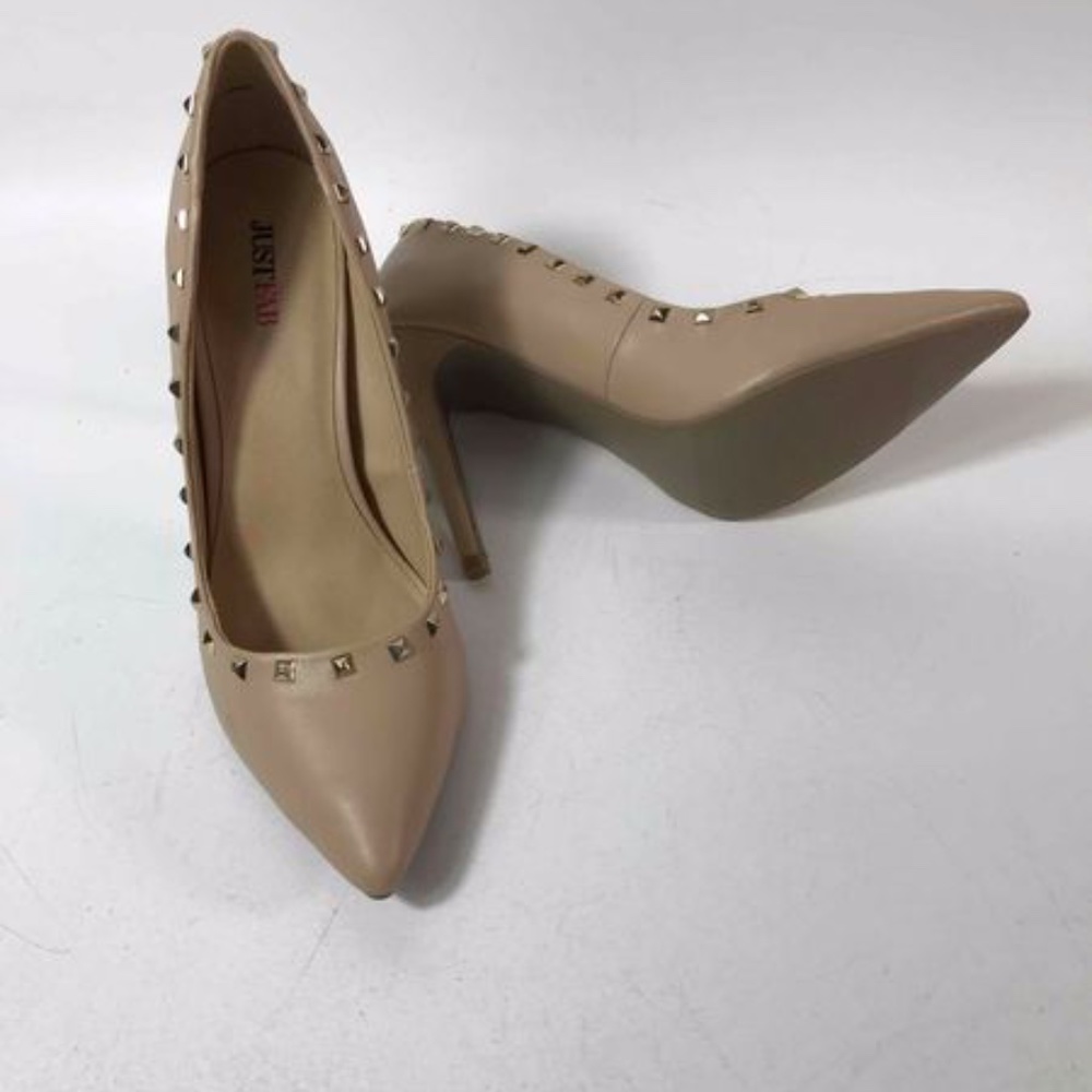JustFab Yvetta Stilletto 4" Heels Roman Stud Trim